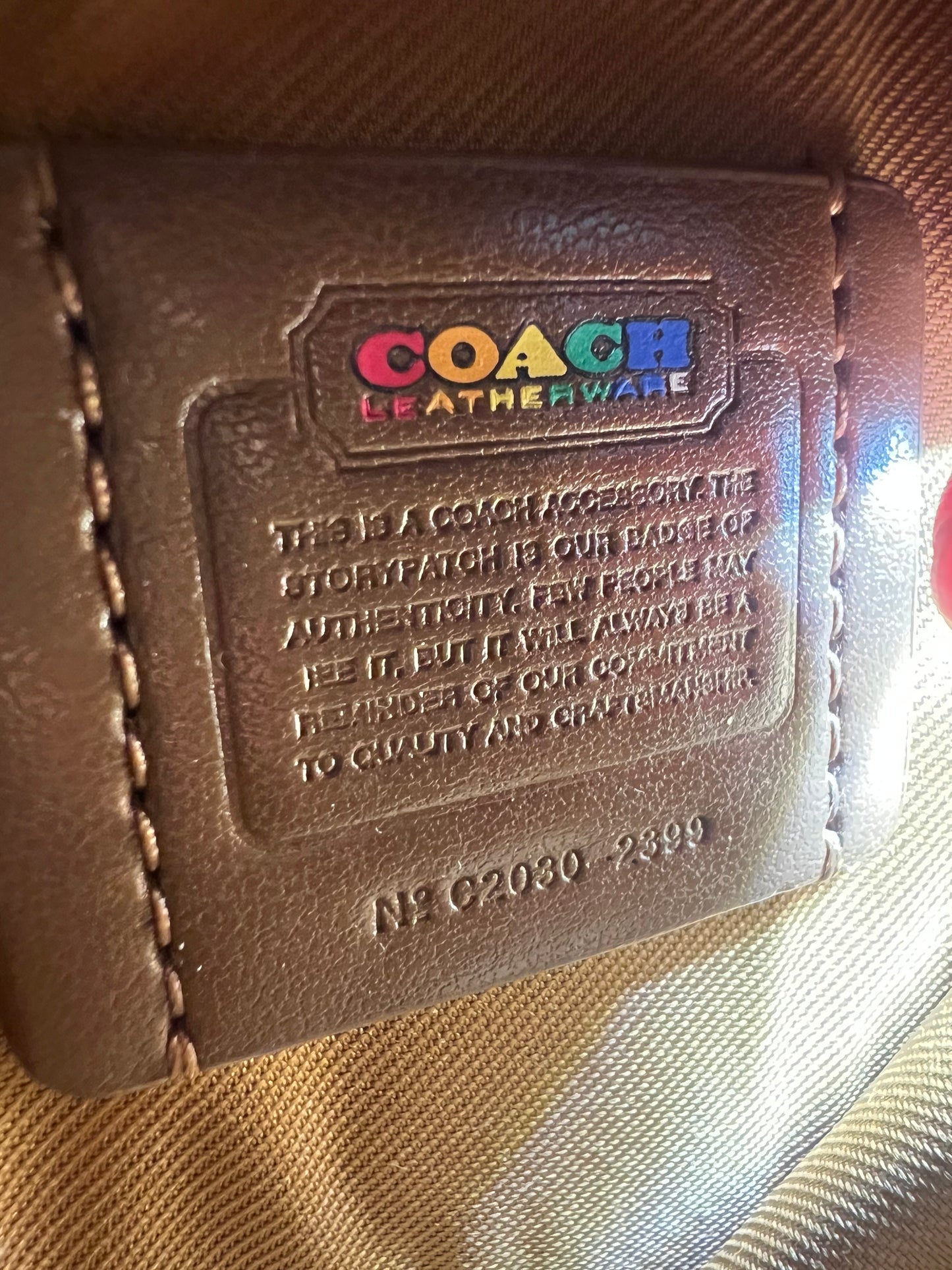 Coach Rainbow Heart Coin Pouch