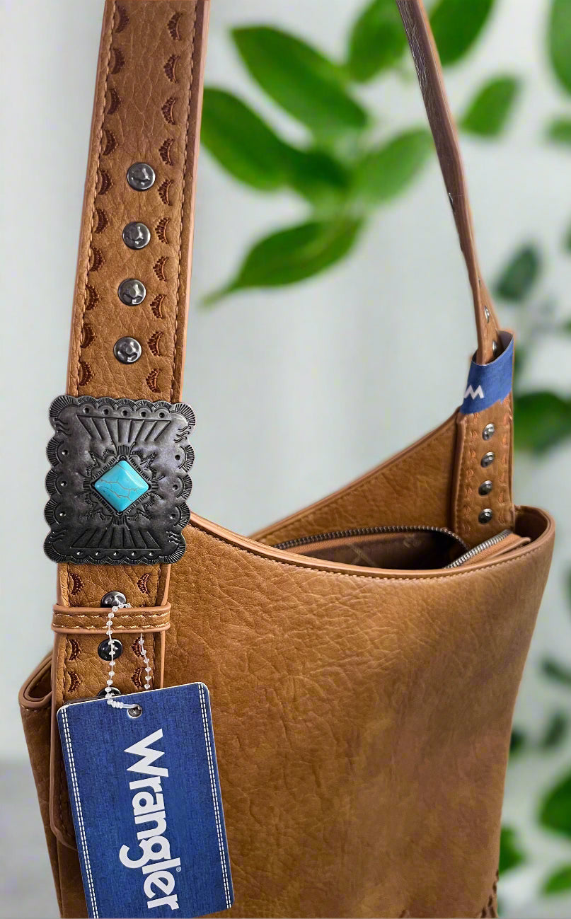Wrangler Fringe Hobo with Turquoise Concho