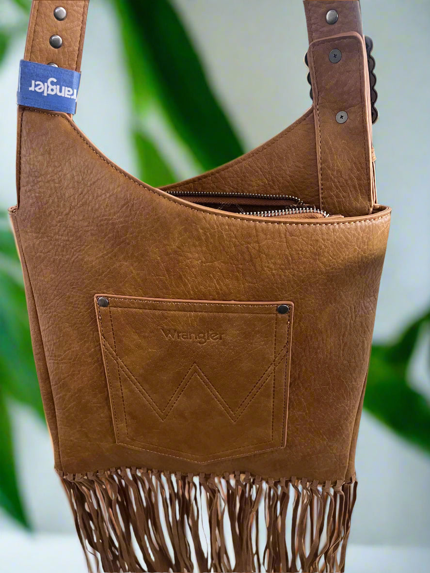 Wrangler Fringe Hobo with Turquoise Concho