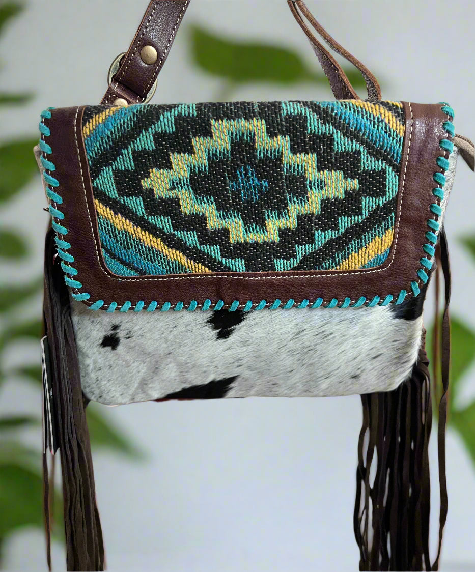 Myra Wild West Boho Leather & Hairon Bag