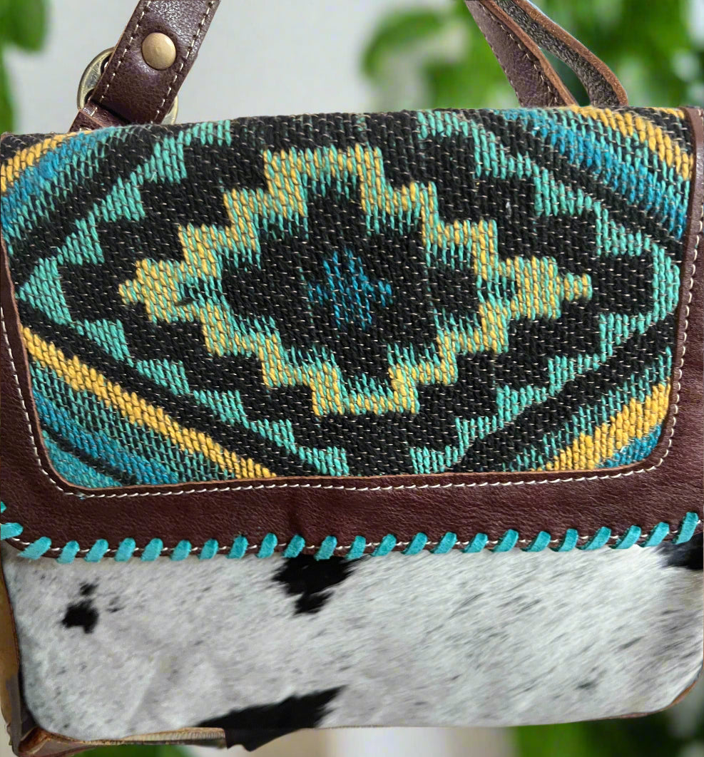 Myra Wild West Boho Leather & Hairon Bag