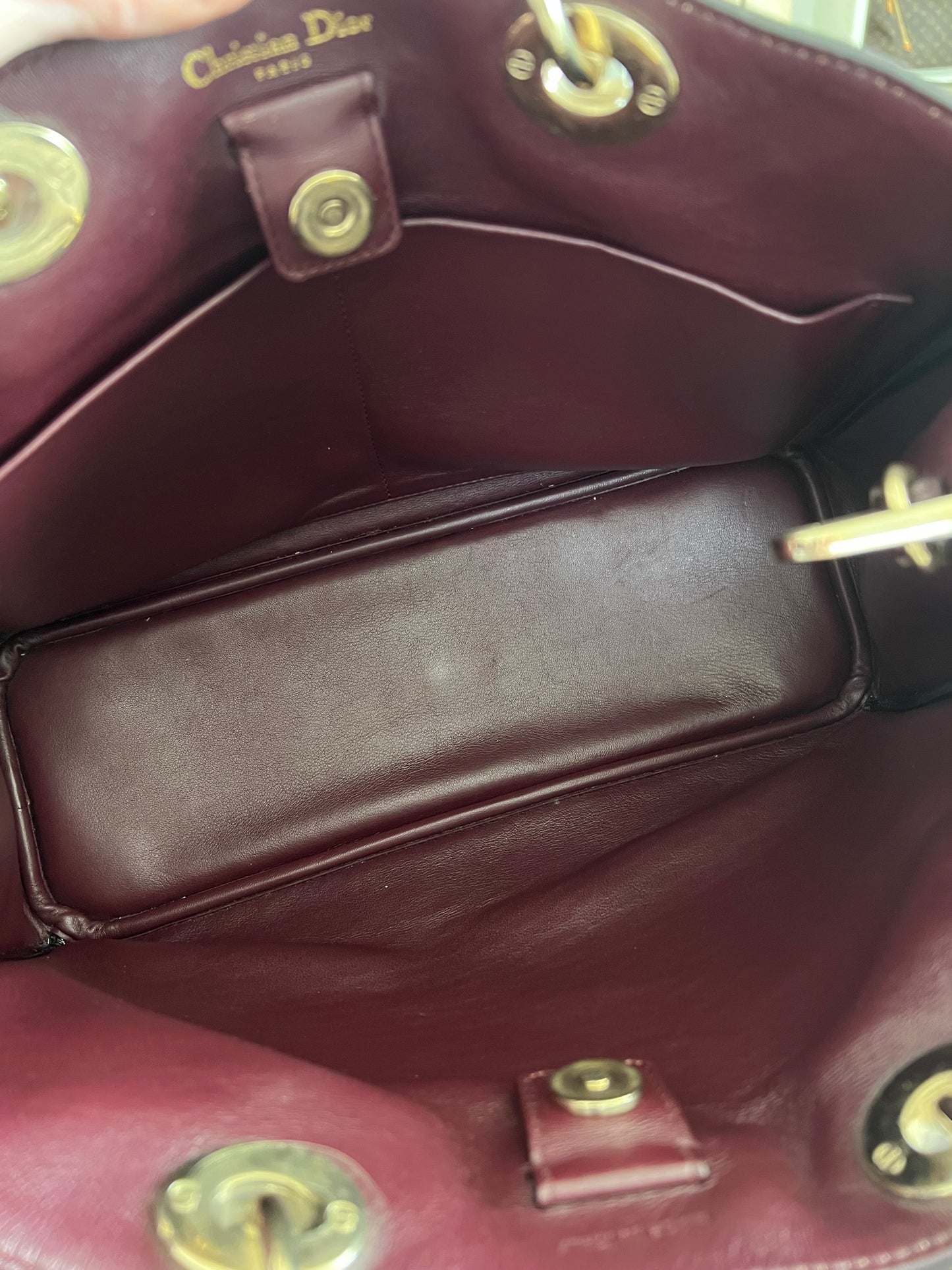 Dior Red Leather Diorissimo Medium