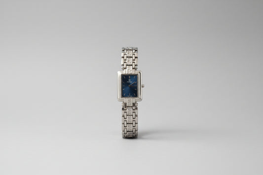 Vintage Fendi Blue Faced Silver-Toned Watch