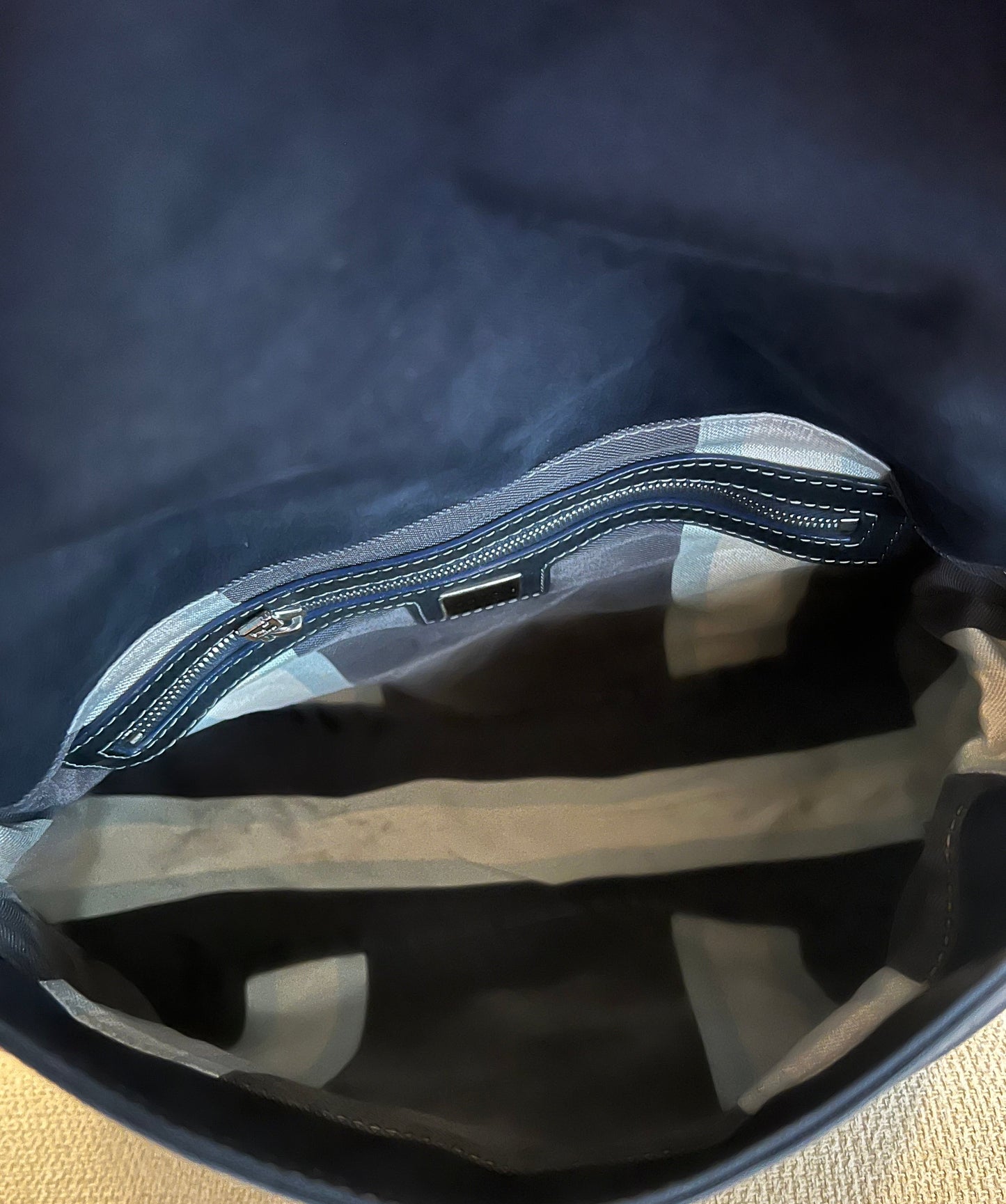 Fendi Denim Mamma Baguette with Enamel Buckle