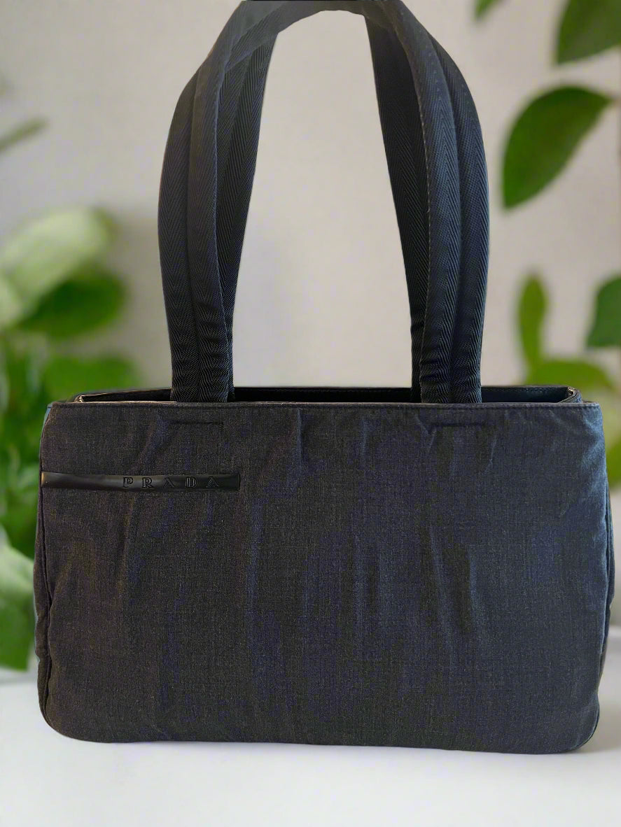 Prada Tessuto Nylon Sport Tote - Dark Gray