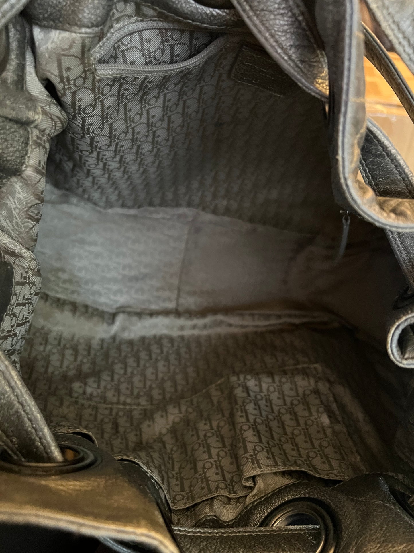 Dior Cannage Drawstring Bucket Bag