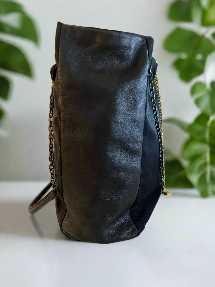 Prada Embellished Roses Nylon Tote