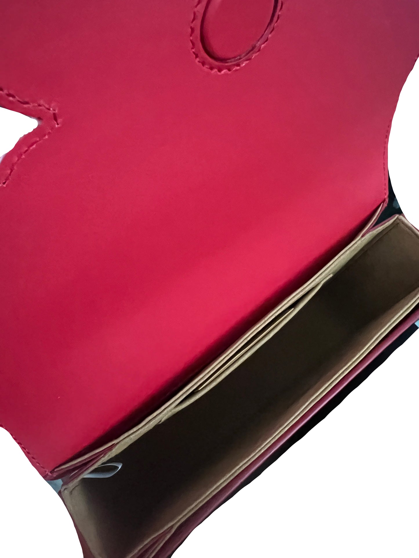 MCM Red Calfskin Himmel Crossbody