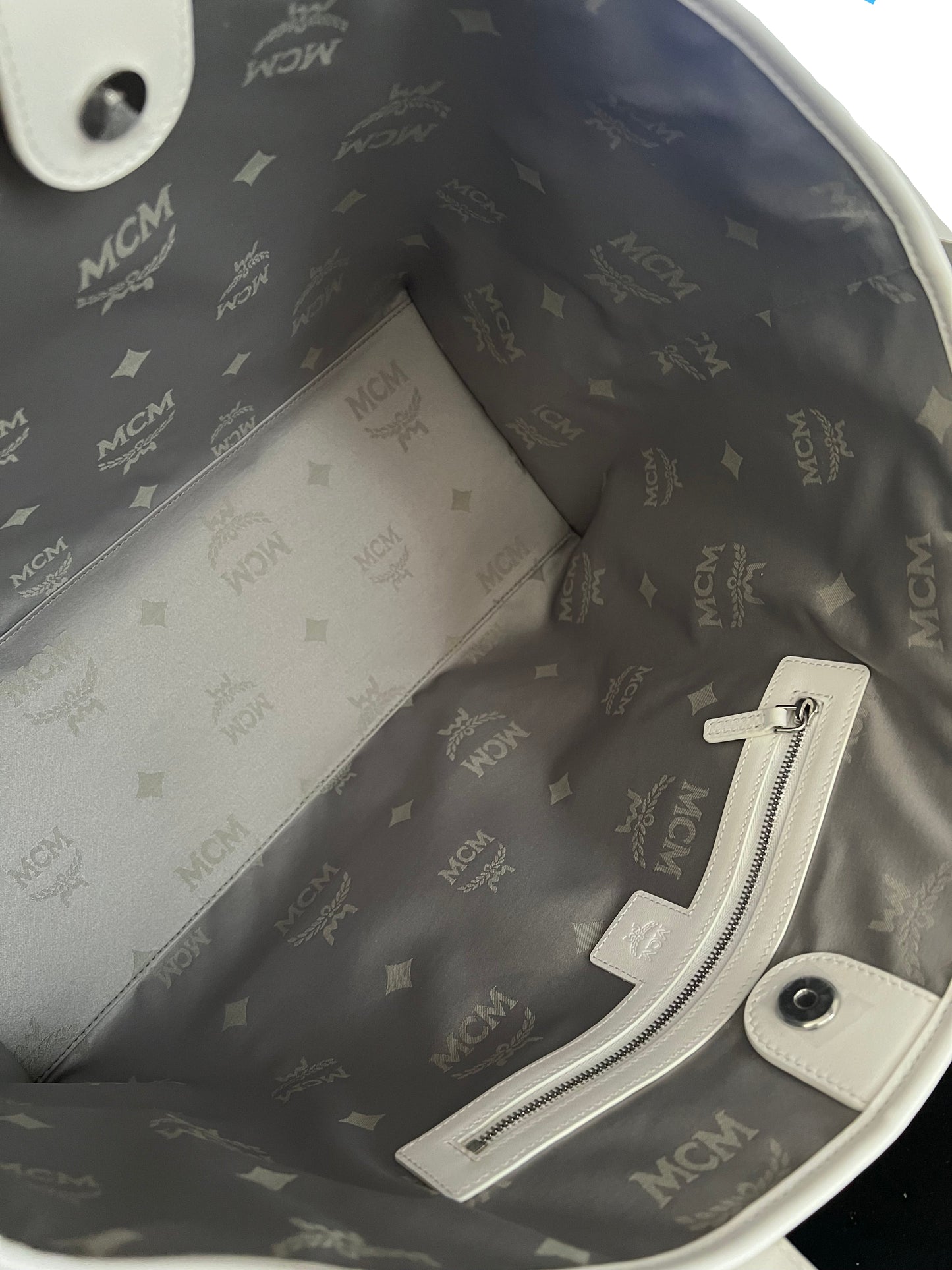 MCM Black Reversible Lauretos Shopper Tote