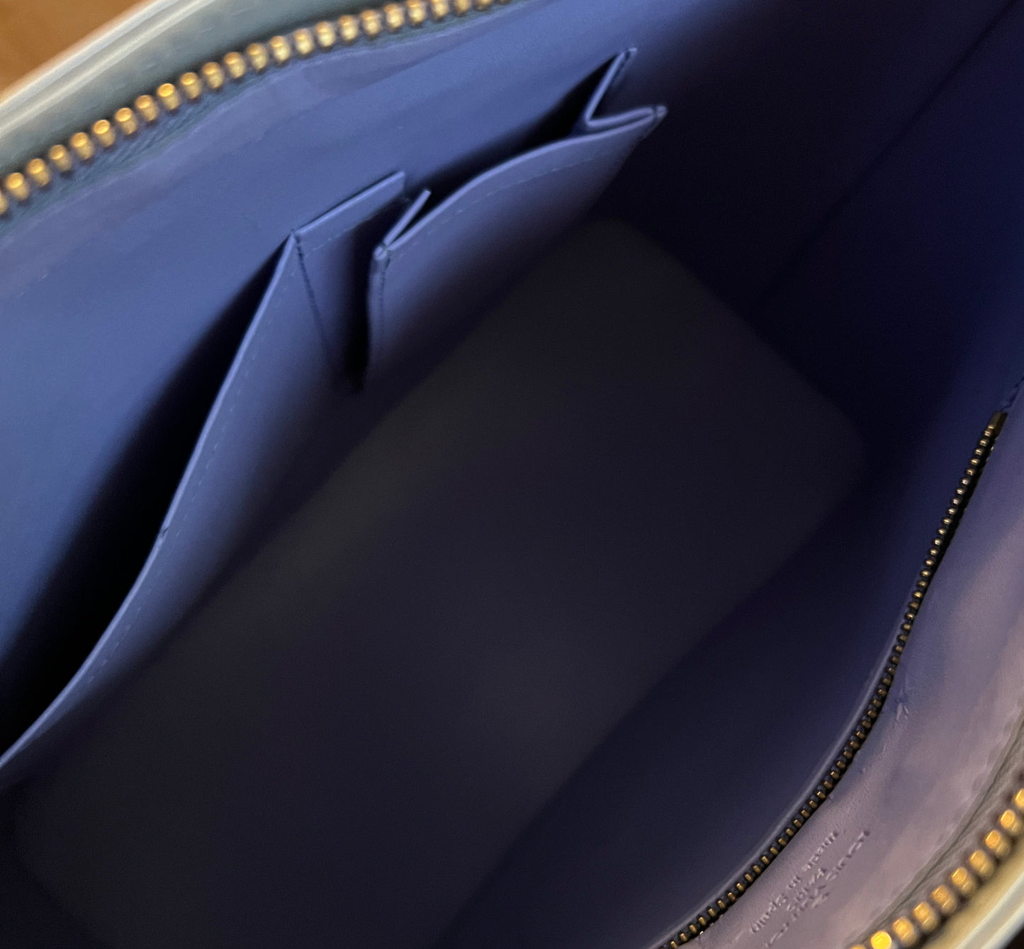 Louis Vuitton Blue Vernis Monogram Houston