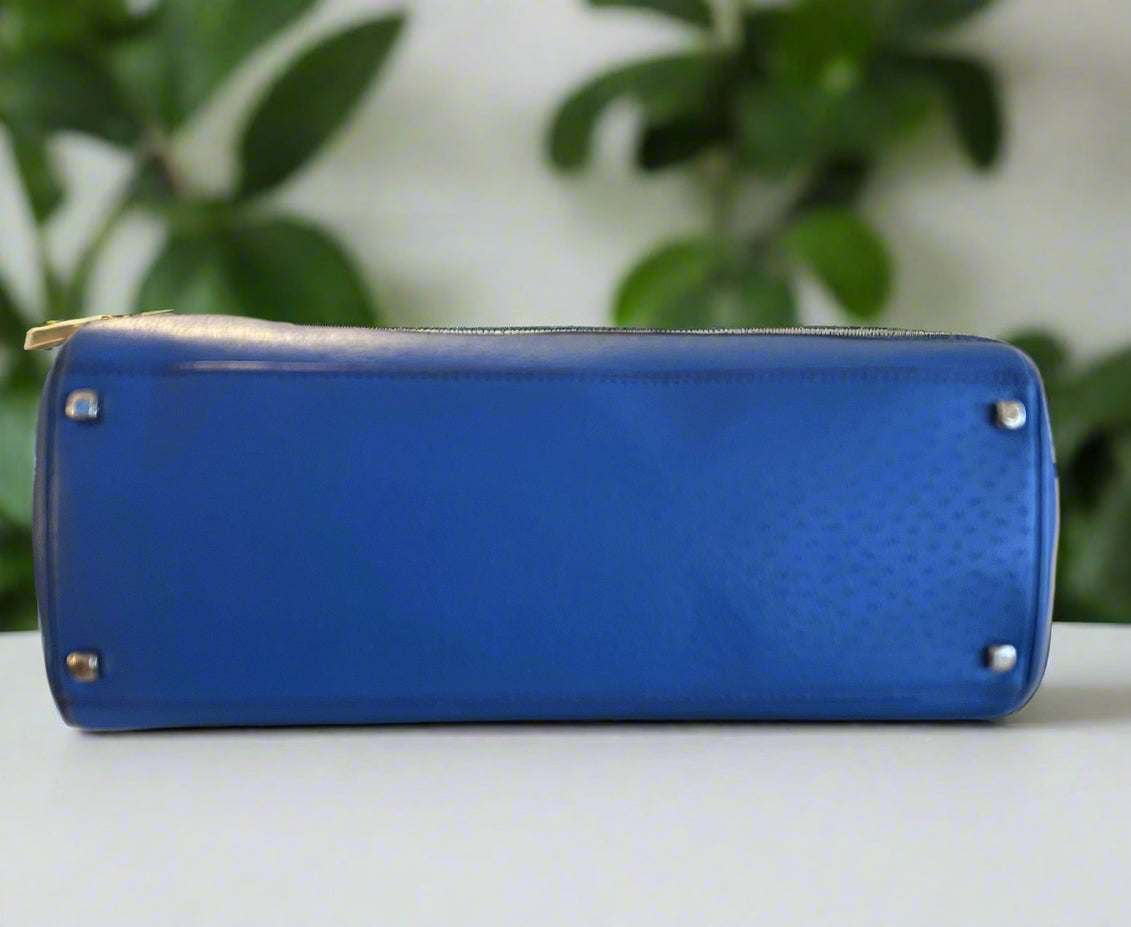 Ferragamo Blue Leather Shoulder Bag