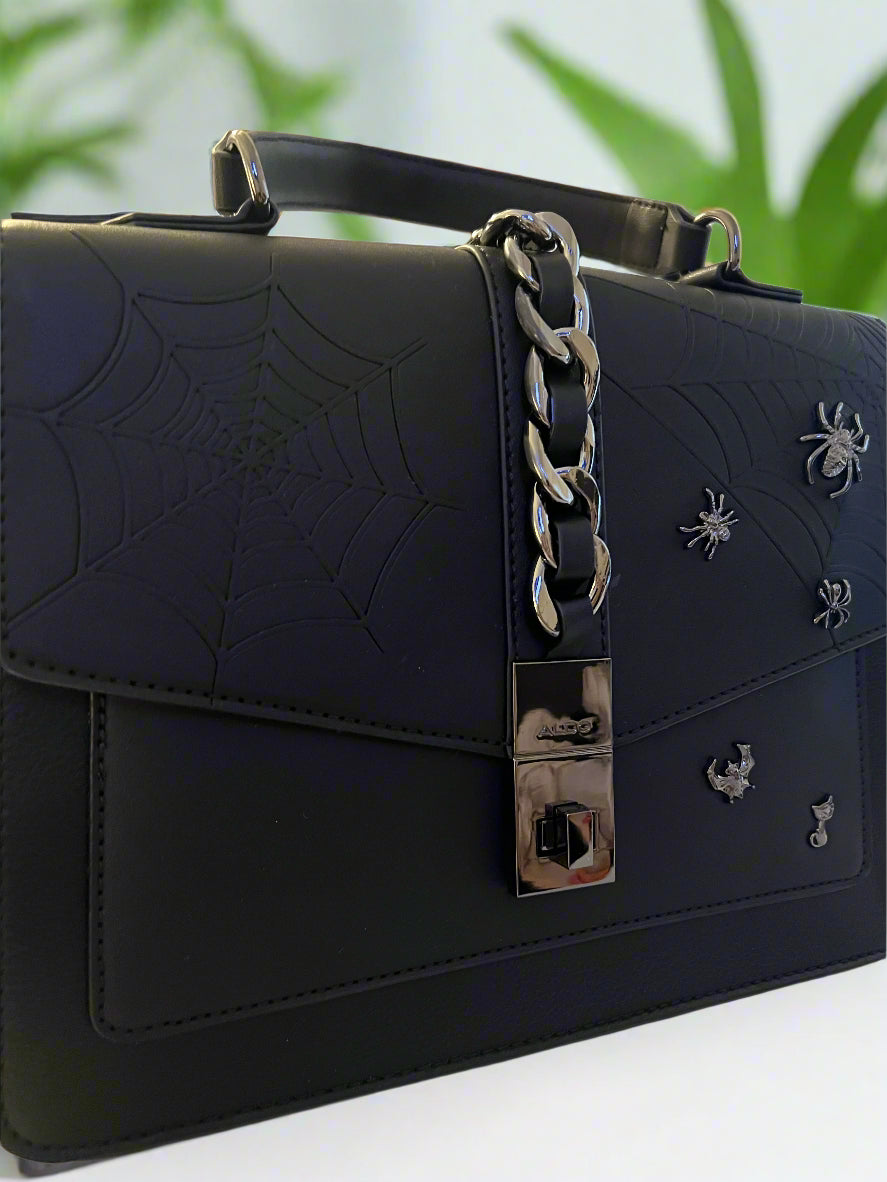 Aldo Black Monochrome Spider Bag