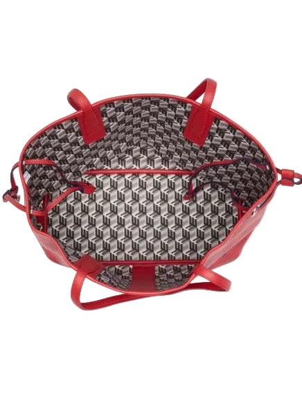MCM Reversible Red Liz Shopper Tote