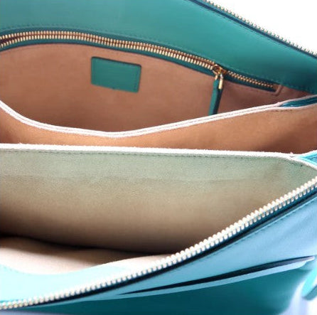 MCM Travia Green Calfskin Leather 2-way Bag