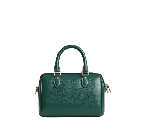 Coach Emerald Green Leather Mini Rowan