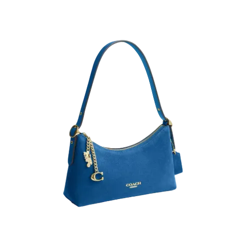 Coach Jay Blue Suede Emeilia Shoulder Bag