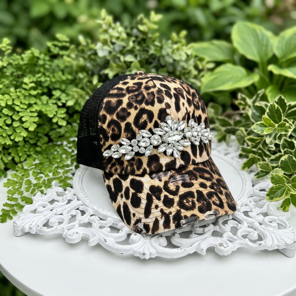 Crown Jewel Leopard Trucker Cap