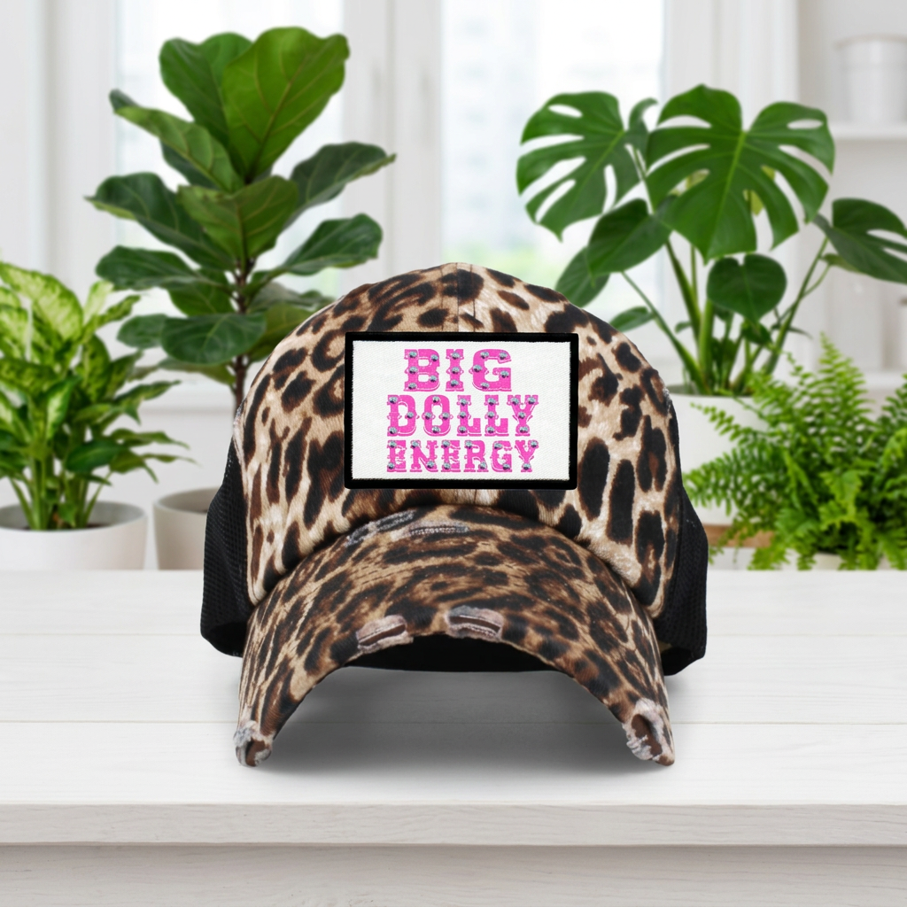 Big Dolly Energy Blingy Rhinestone Patch Cap