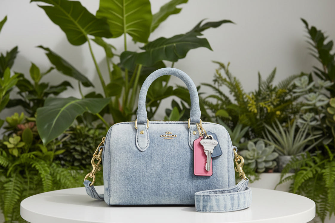 Coach Loved Denim Mini Rowan with Charms