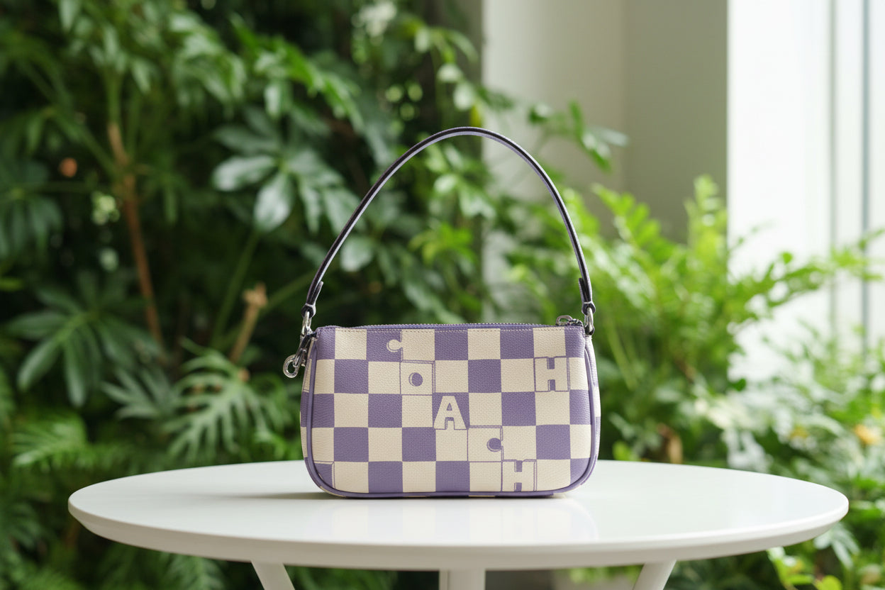 Coach Nolita Purple Checkered
