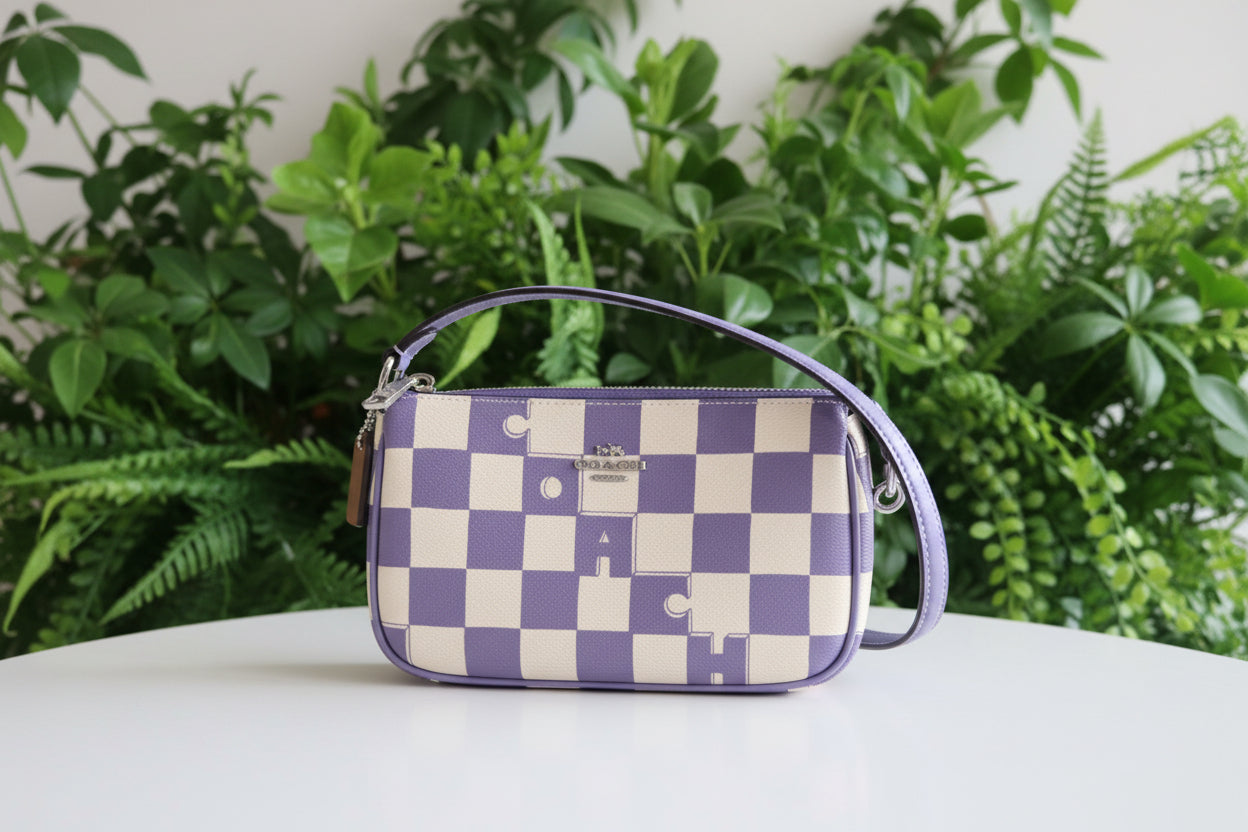 Coach Nolita Purple Checkered