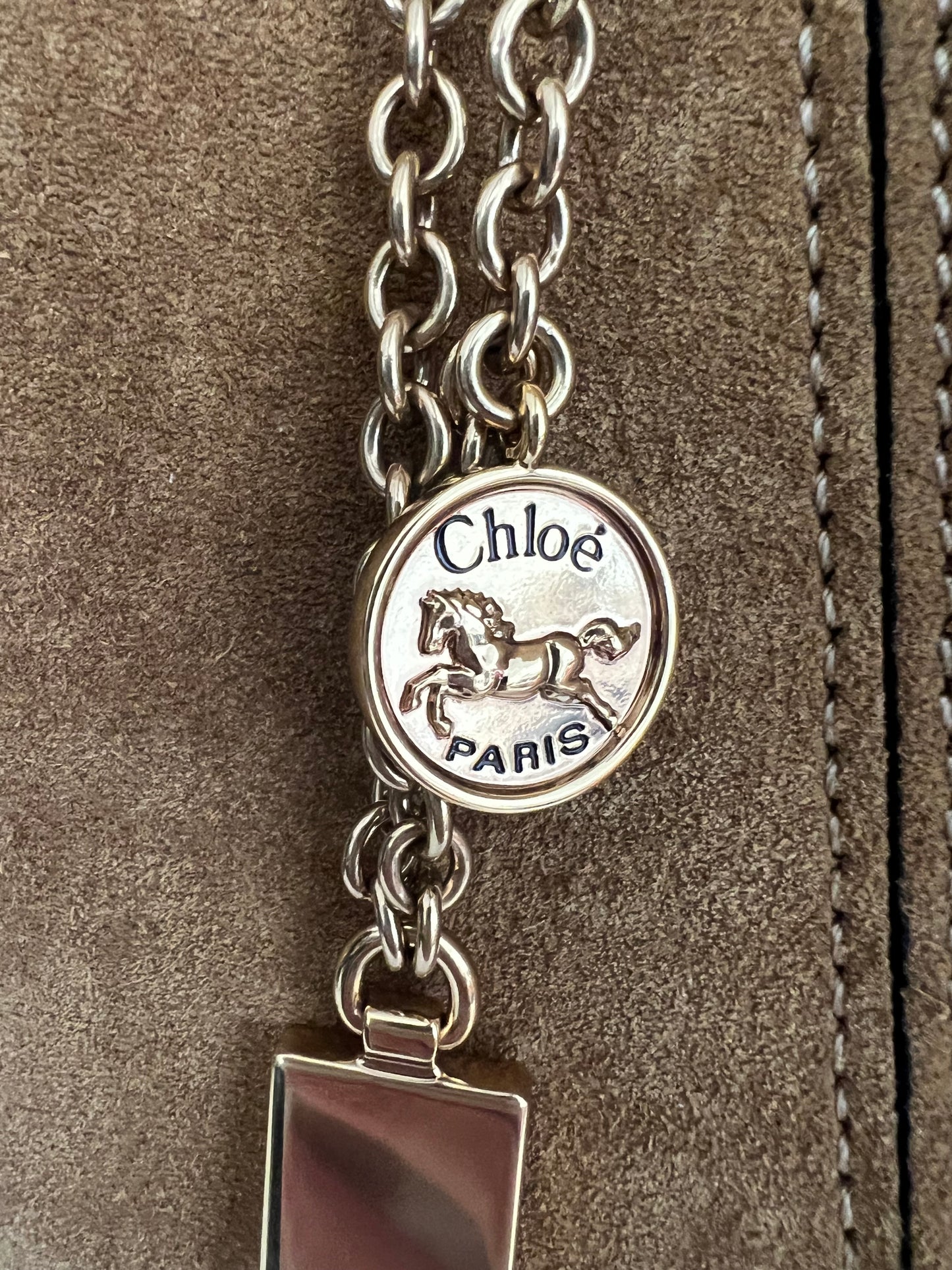 Chloe Spin Suede Tote