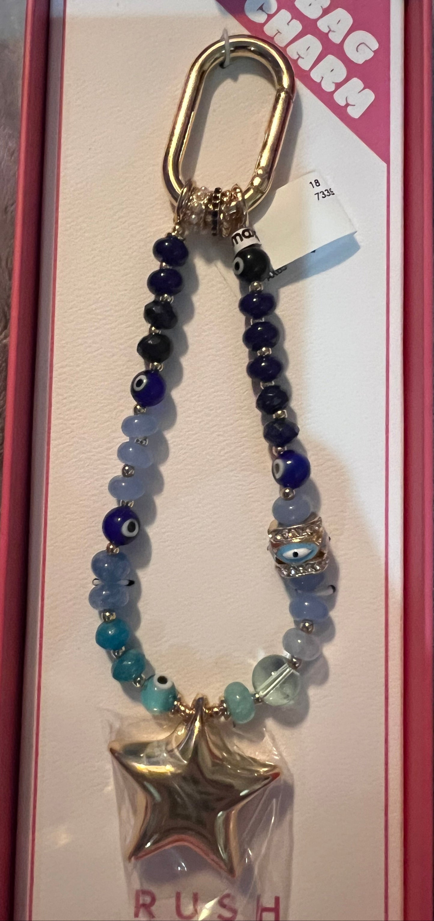 Rush Bag Charm Evil Eye and Star
