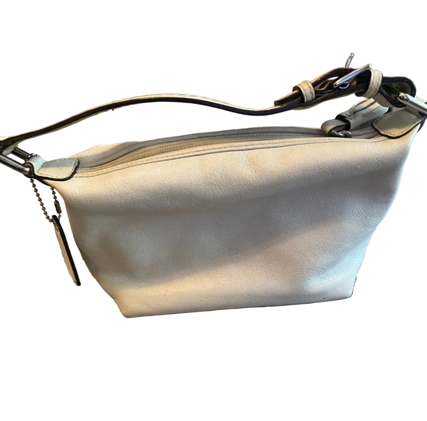 Coach Mini Y2K White Leather Green Stripes