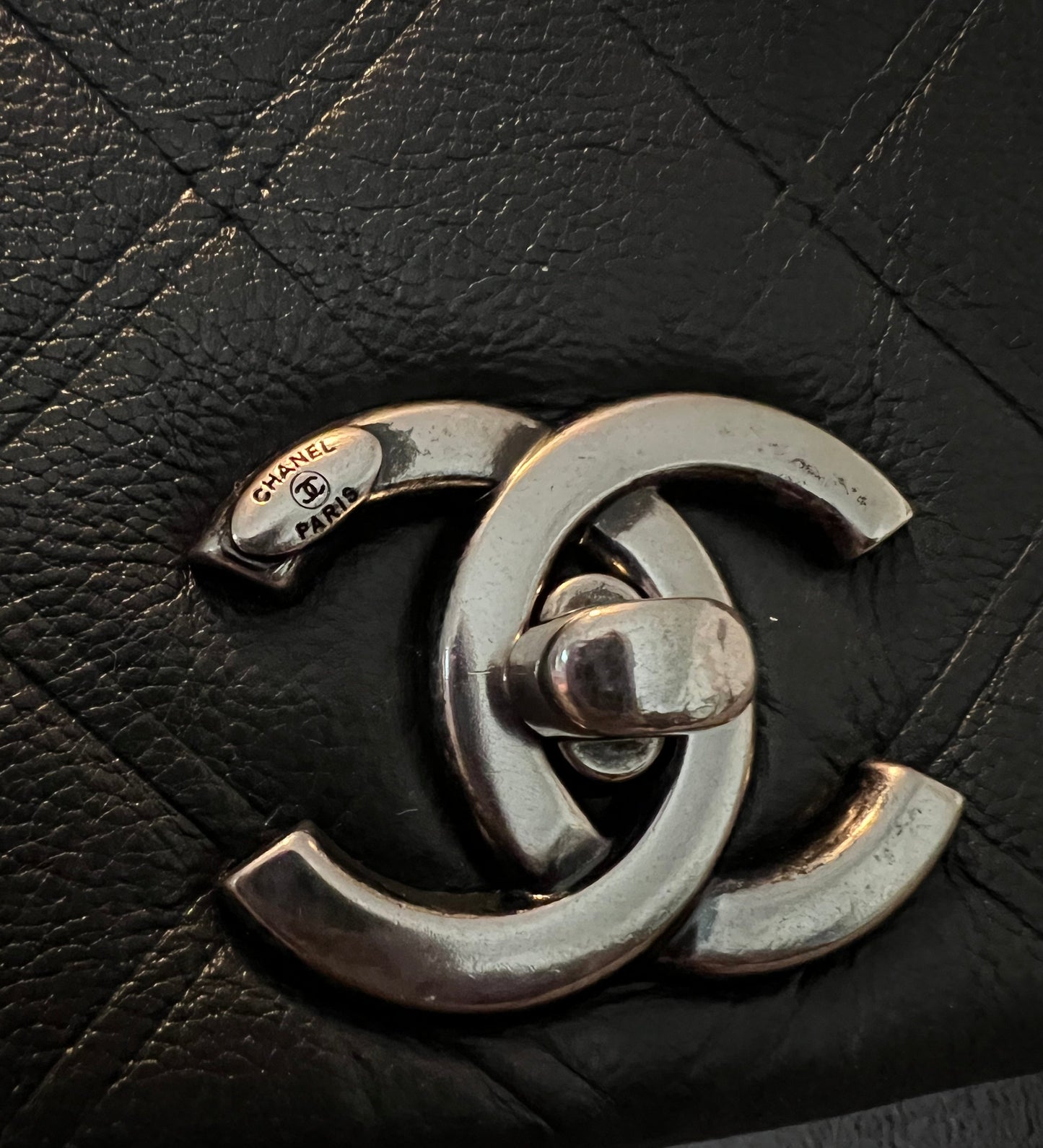 Chanel Calfskin Bi Color Single Flap Bag