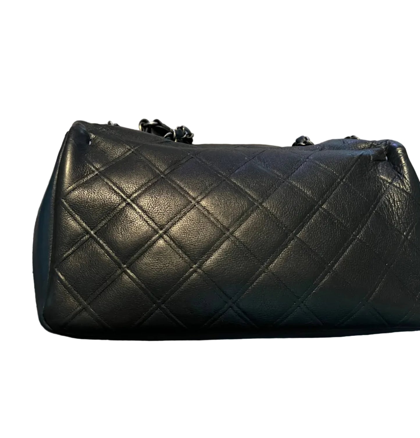 Chanel Calfskin Bi Color Single Flap Bag