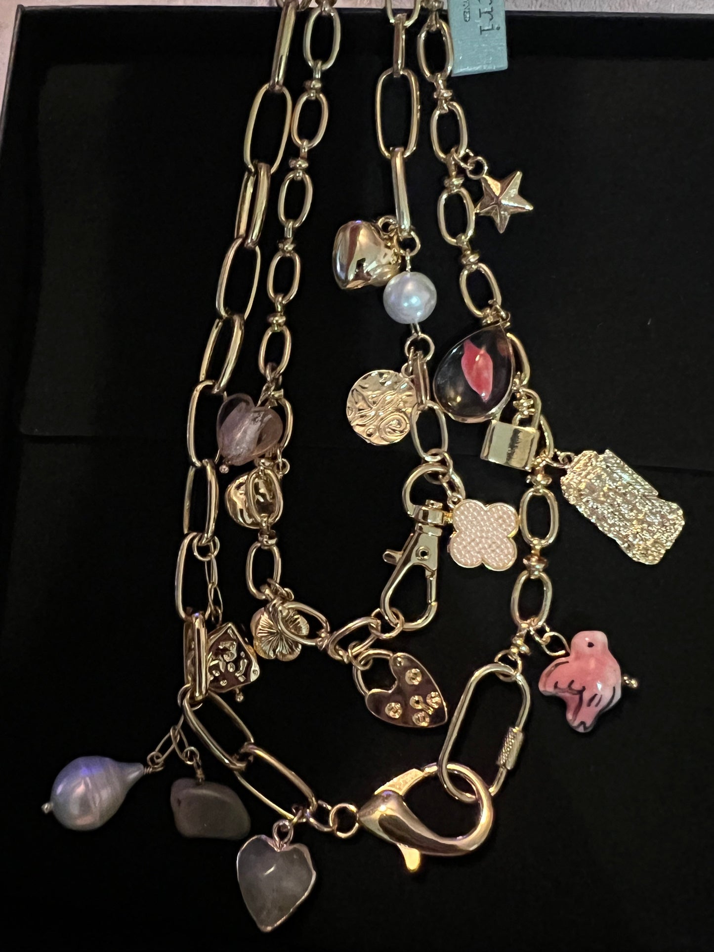 Atterri Double Strand Charm Necklace