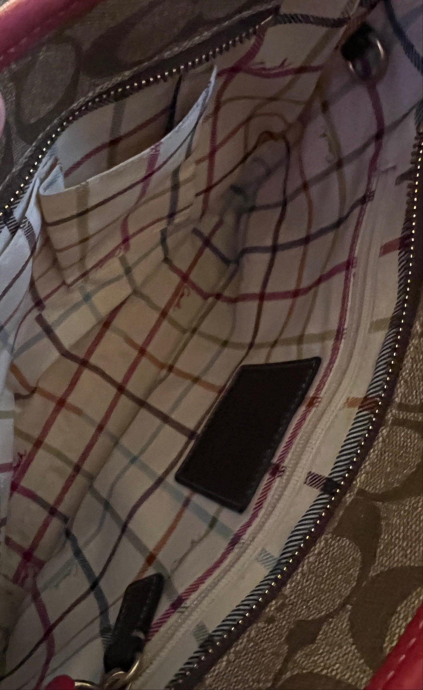 Coach Heritage Pink Stripe Tote