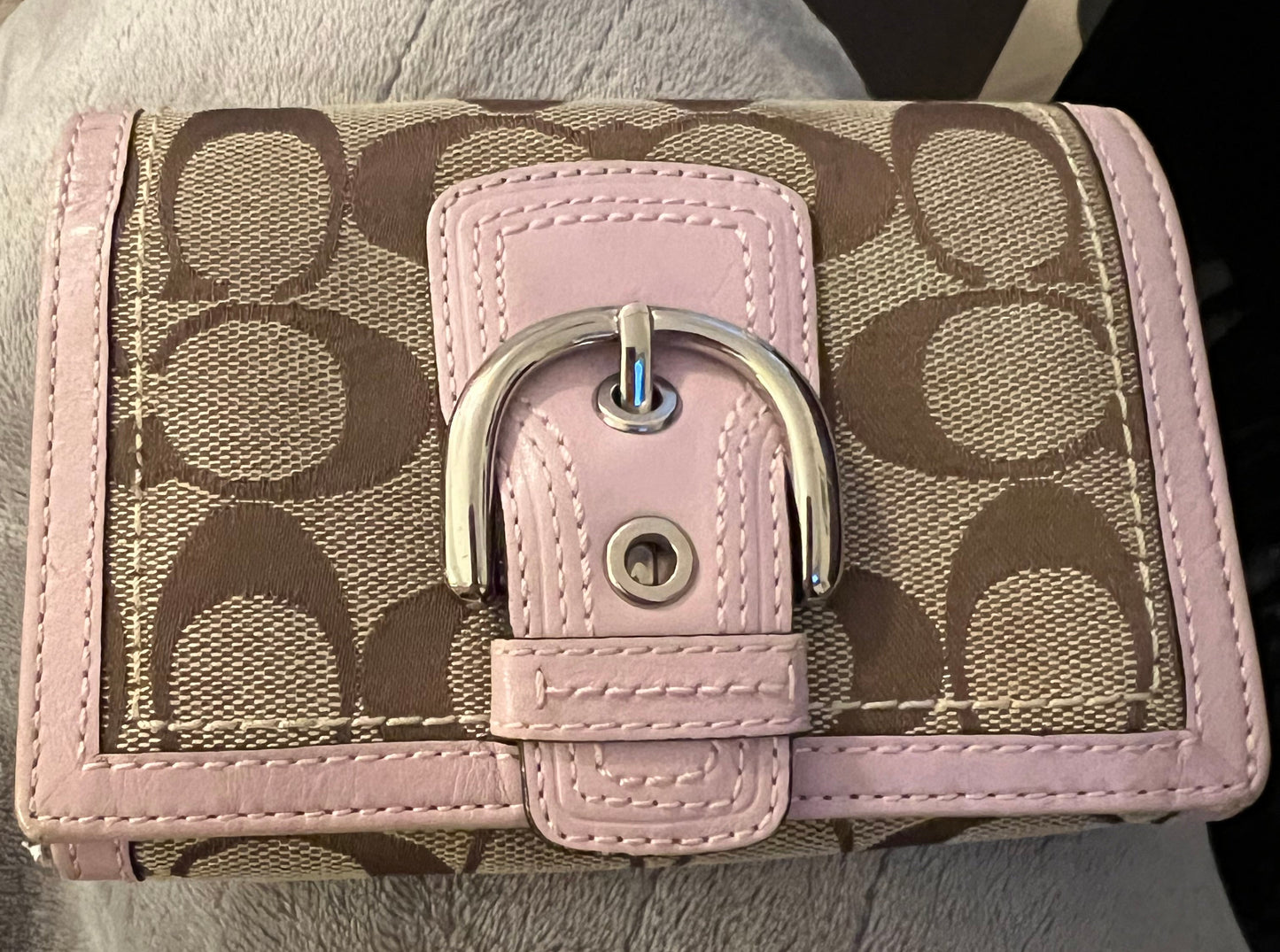 Coach Purple & Jacquard Wallet