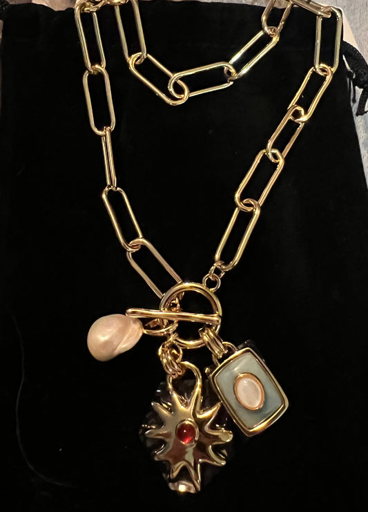 Piper K Pendant Charm Necklace