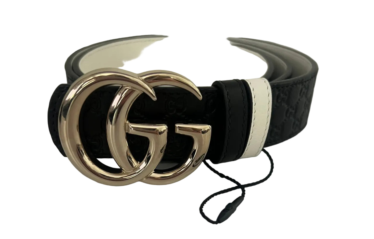 Gucci Reversible Embossed Leather Belt