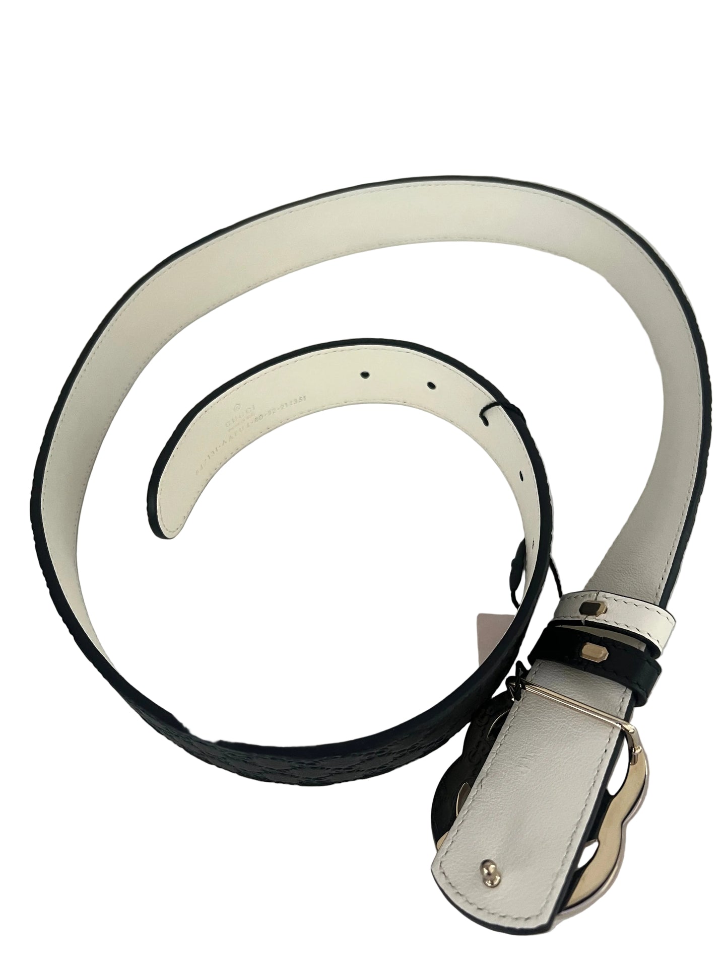 Gucci Reversible Embossed Leather Belt