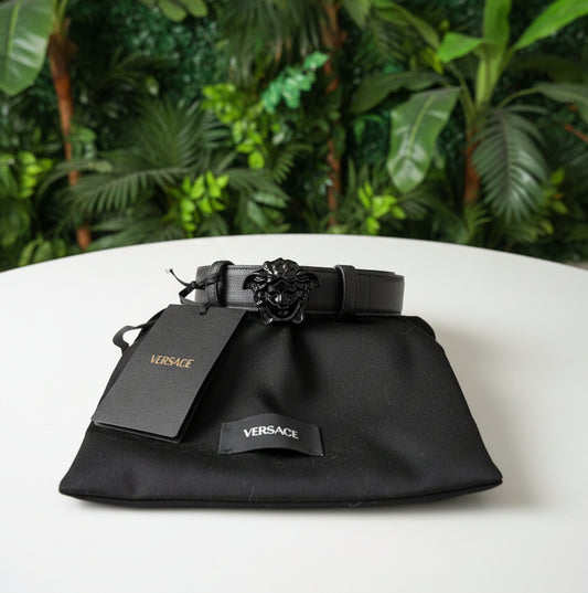 Versace Black Medusa Belt