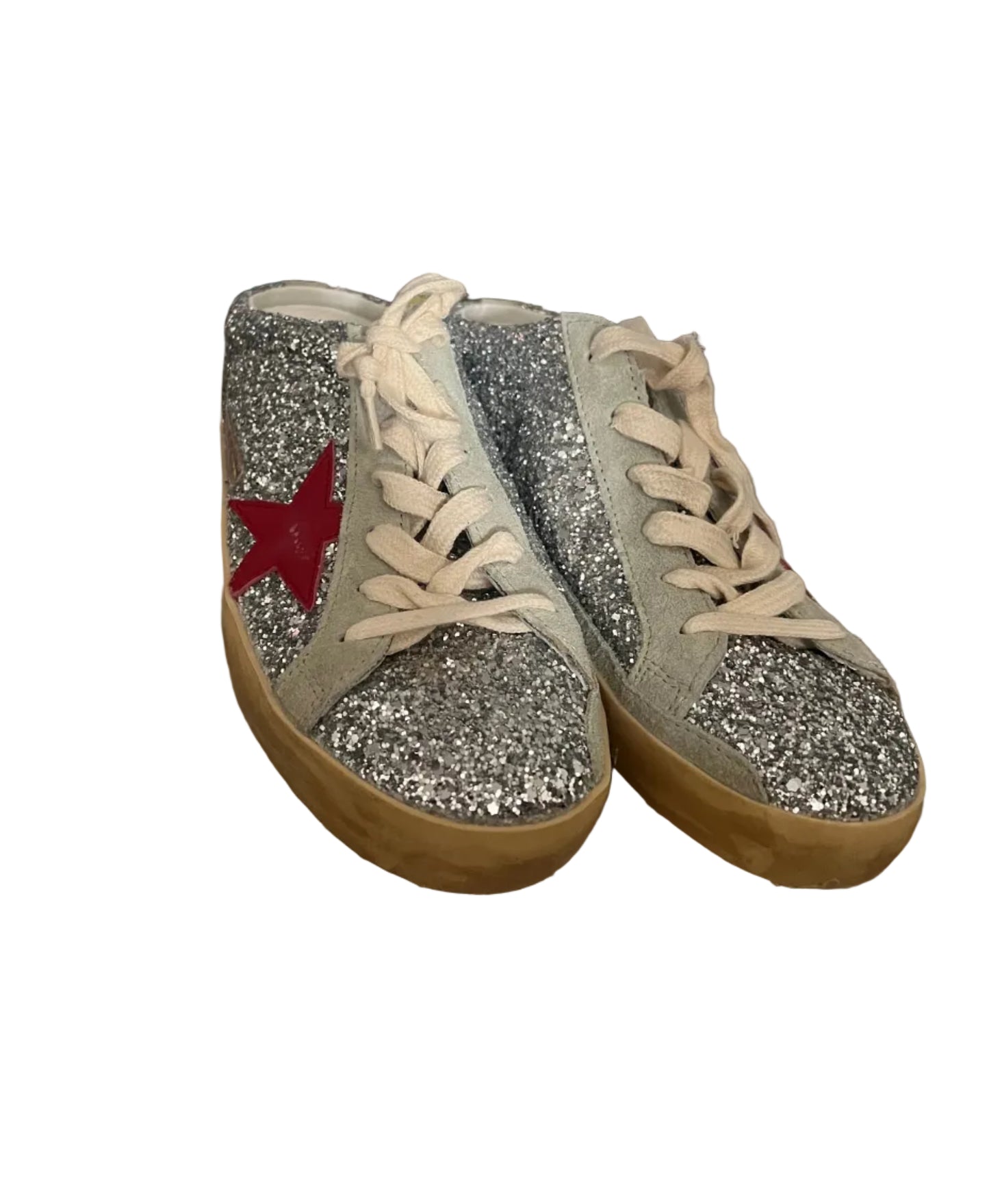 Golden Goose Glitter Slip On Sneakers