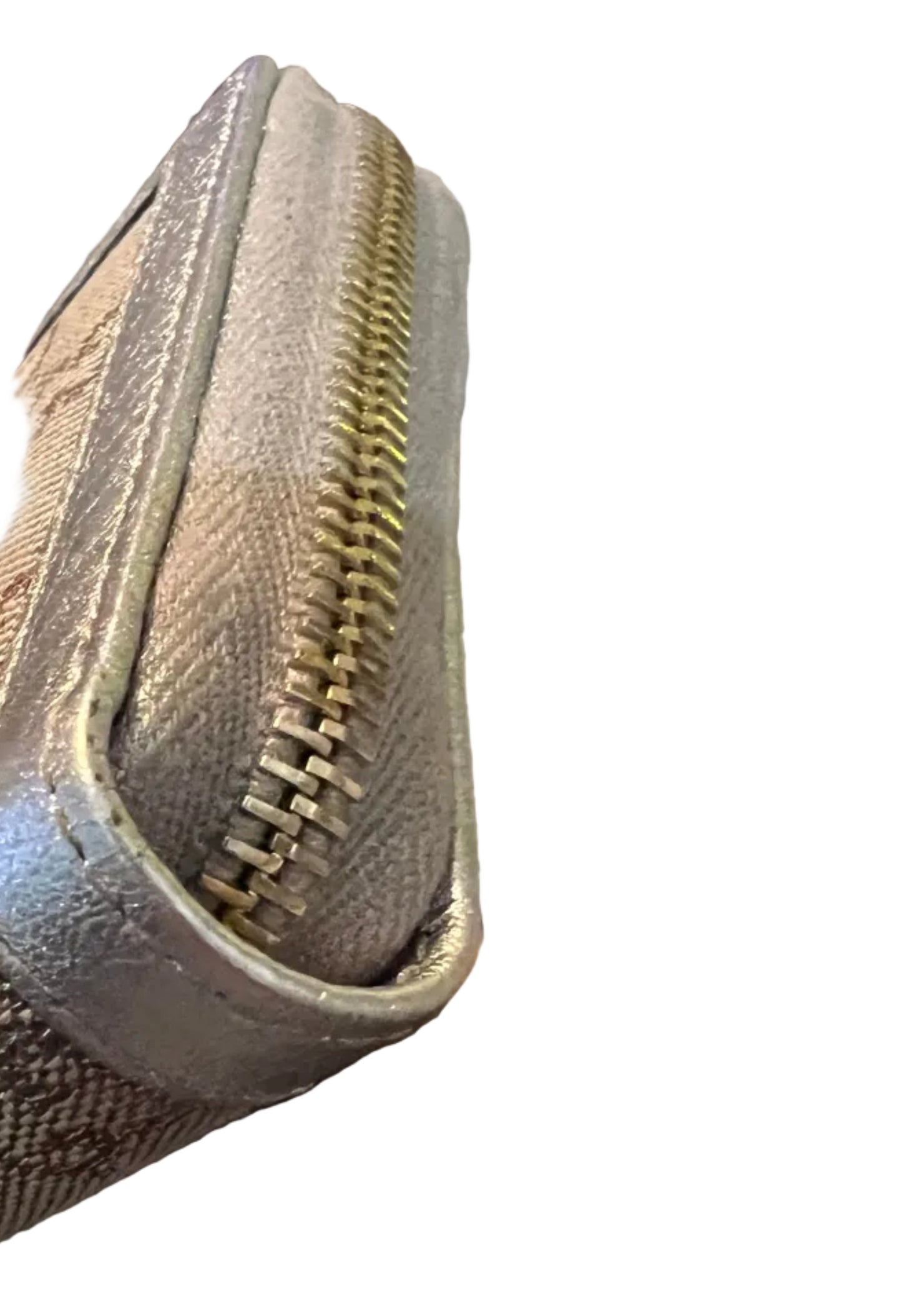 Gucci Metallic Bamboo Zip Wallet