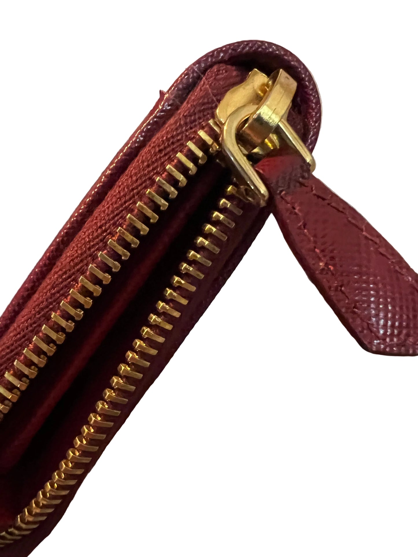 Prada Saffiano Leather Zip Wallet