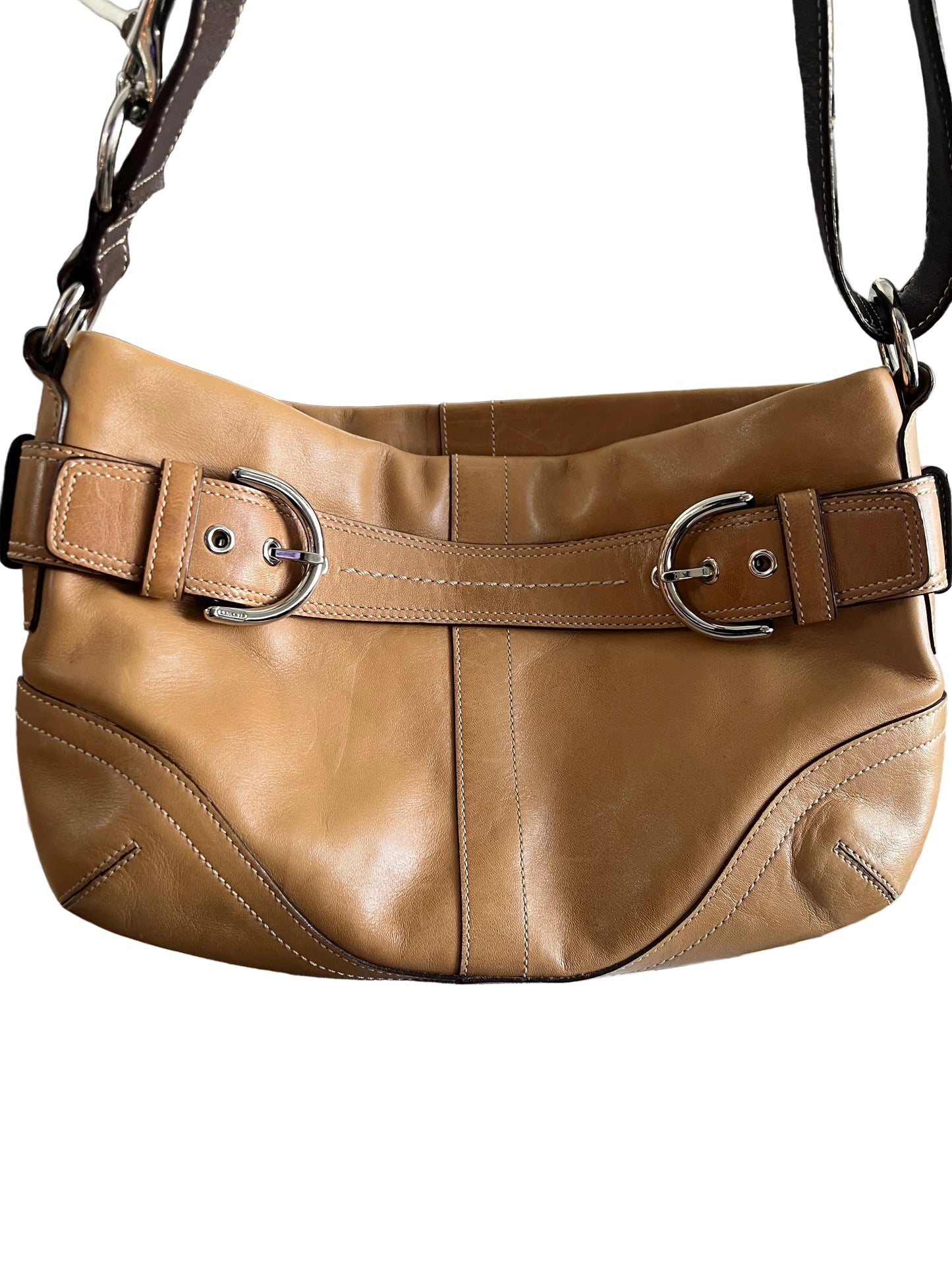 Coach Brown Soho Leather Duffle Y2K 2-Way