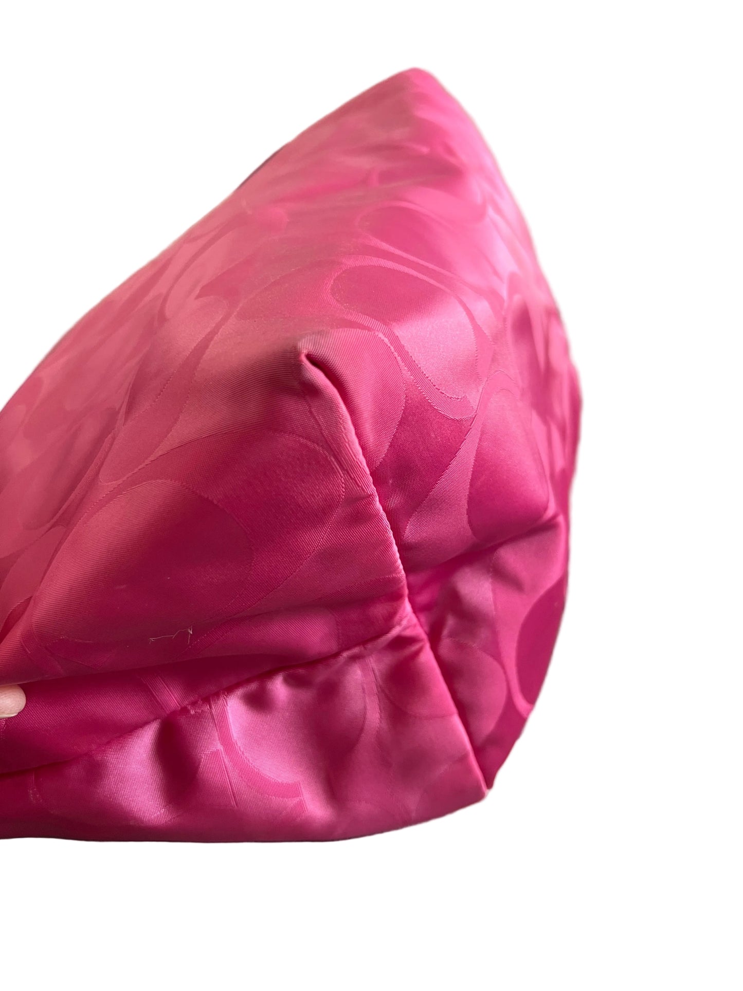 Coach Nylon Pink Zipper Tote