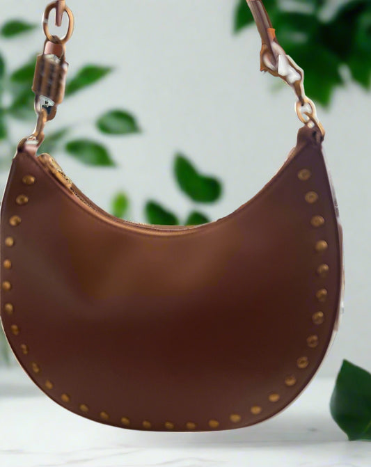 Steve Madden Brown Hobo with Studs