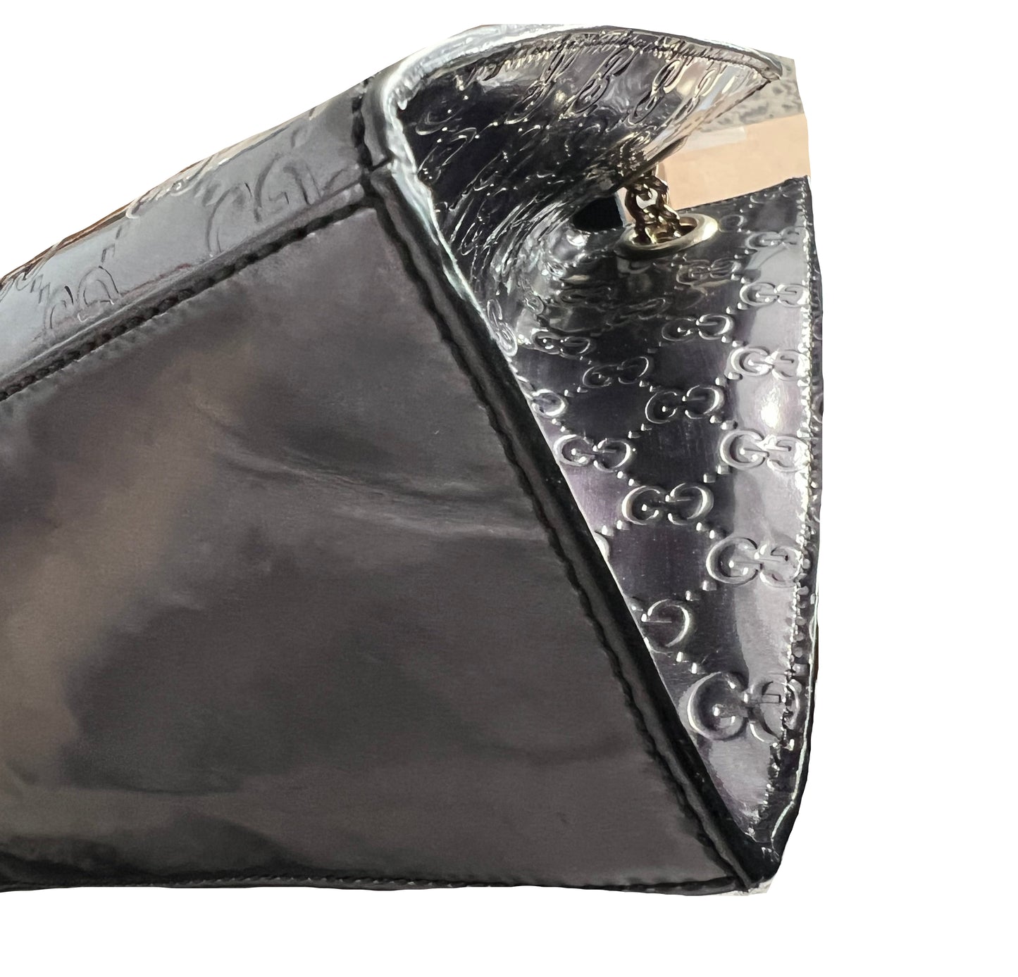 Gucci Patent Leather Dark Purple Emily Large