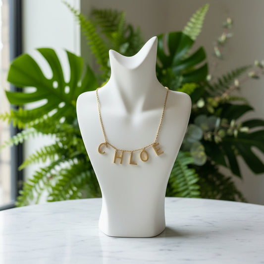 Chloe Gold Letters Necklace