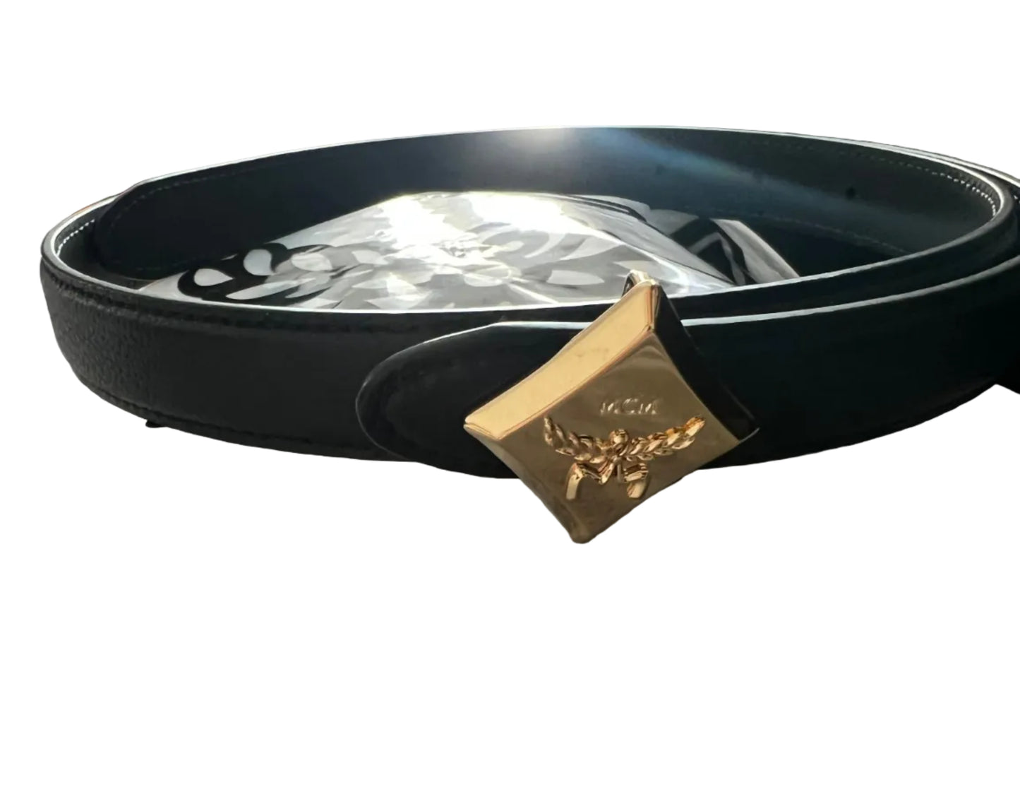 MCM Diamon Buckle Black Belt