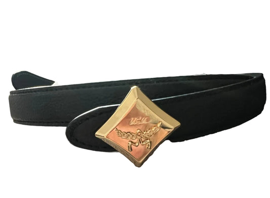 MCM Diamon Buckle Black Belt