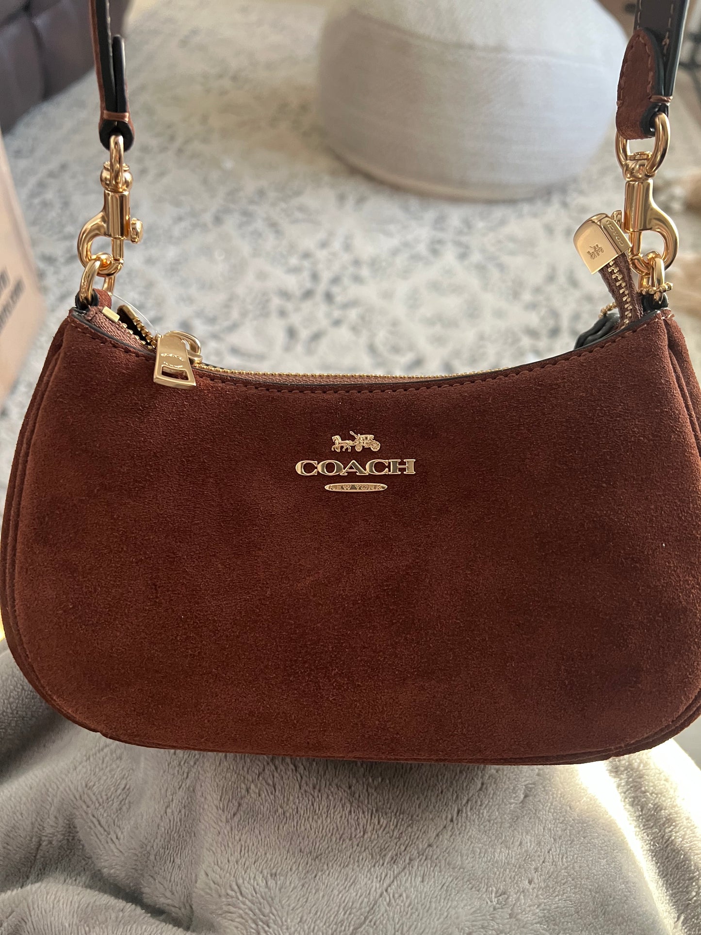 Coach Brown Suede Mini Teri