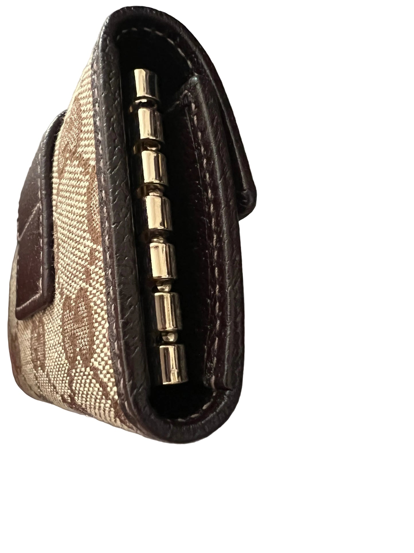 Gucci Monogram Canvas & Leather Key Holder