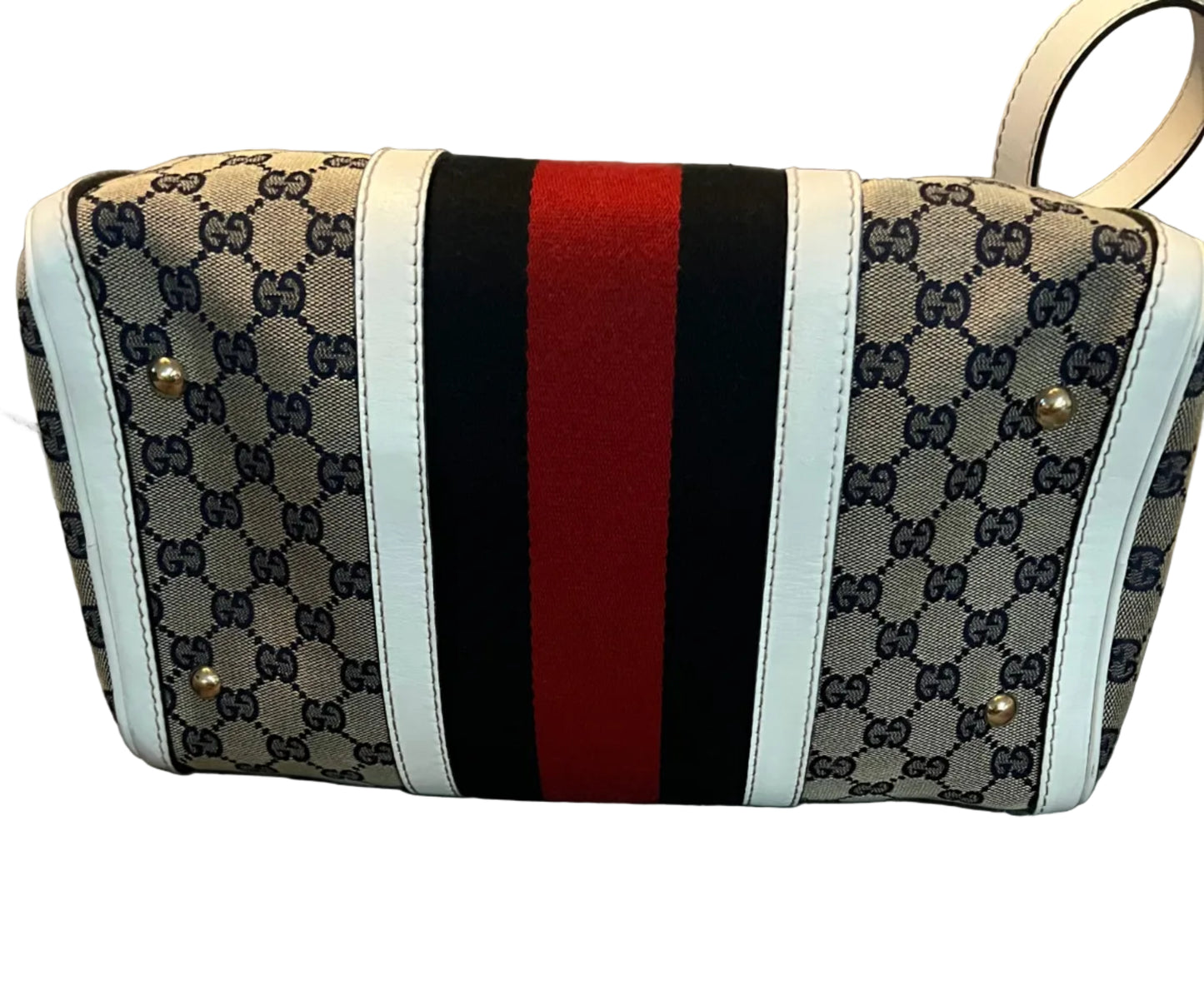 Gucci Medium Web Boston Bag